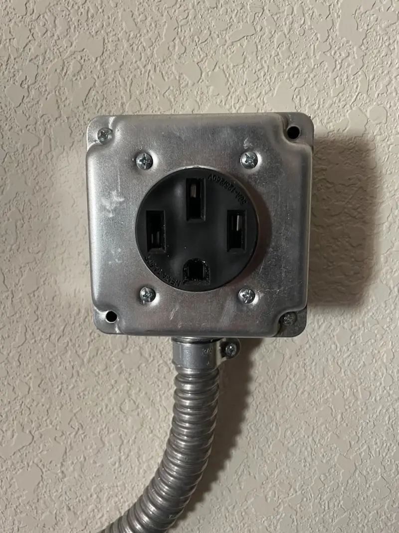 NEMA 14-50 outlet installed for Electrical Panel Upgrade in Napoleon